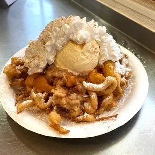 Peach Cobbler, add ice cream &amp; whip...Yum!