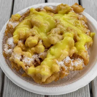 Lemon funnel cake