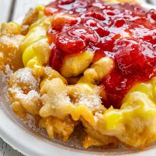Strawberry Lemonade funnel cake