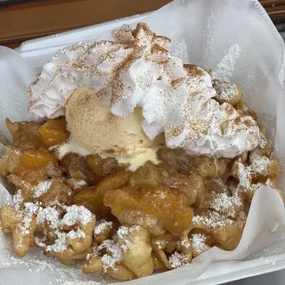 Peach Cobbler Funnel Cake