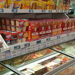 a variety of frozen foods