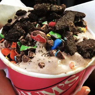 Chocolate mix with m&amp;ms and Oreos!