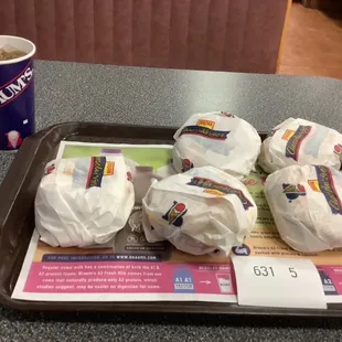 Bag Of Burgers  Junior Soft Drinks