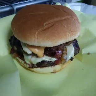 Double bacon cheeseburger.