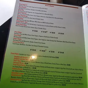 2nd page of menu