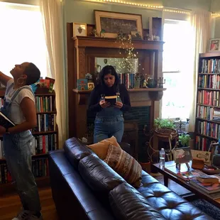 Room to sit and relax in our booklover&apos;s haunt.