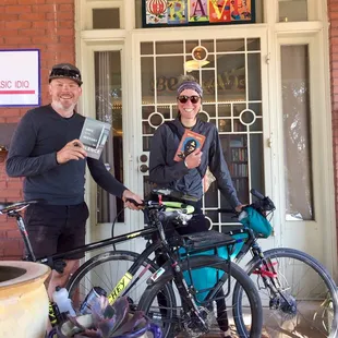 Meet Cody and Candi from Portland, bike-packing across the USA and here in El Paso for some cycling and bookstore fun.