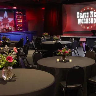 tables and chairs set up for an event