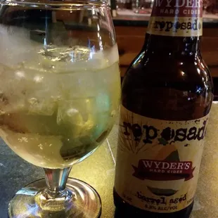 Pear Cider aged in a Tequila barrel!  Mm mm good!