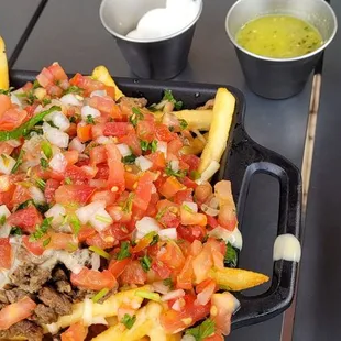 Cali fries with Carna Asada