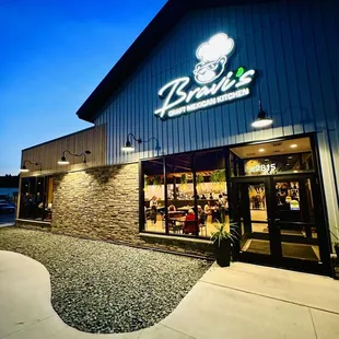 New front entrance location attached to a beer hall next door.