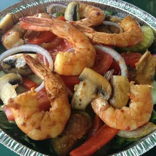Best shrimp salad! Very hearty a tasty.