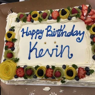 Half sheet mango cake