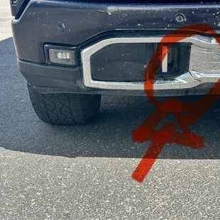 Broken lower bumper