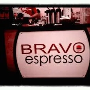 bravo espresso sign