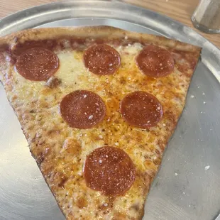 Slice pepperoni pizza
