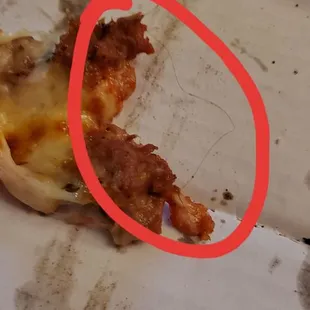 Hair cooked into my pizza in multiple pieces