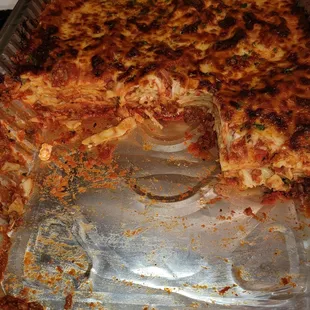 Large tray of lasagna, Hella good