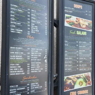 Menu as of 8/2022