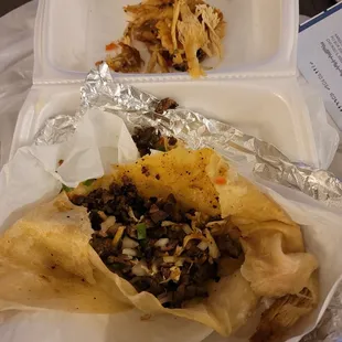 I had ordered a steak/chicken burrito very dissatisfied.