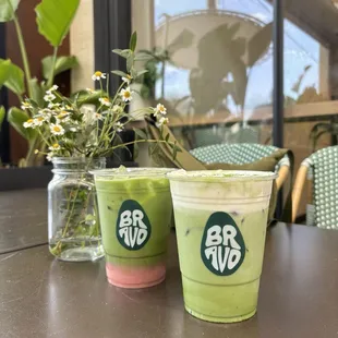 strawberry matcha &amp; frosted matcha