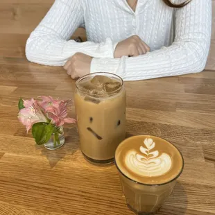 Cortado &amp; Iced Vanilla Latte