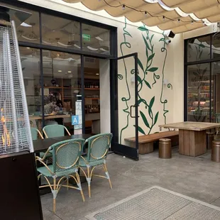 Outside seating and entrance
