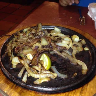 Fajitas on their lunch menú couldn&apos;t finish it.