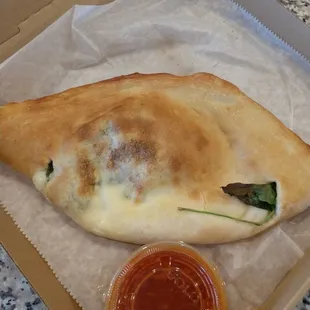 Spinach calzone