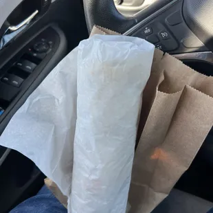 Breakfast burrito  is big!