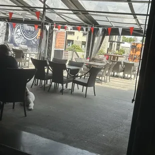 Outdoor covered patio, dog friendly!