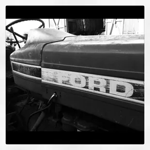 a close up of a tractor