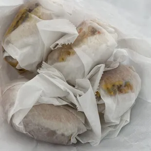 Cheeseburger in bag