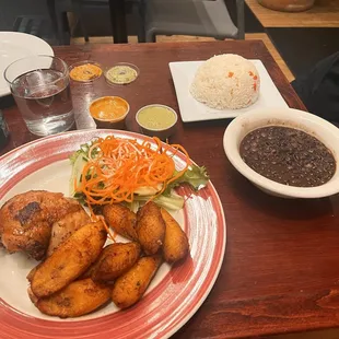 Quarter Chicken Combo Maduros - Sweet Plantains Rice and Beans