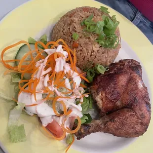 Half Chicken Combo Chaufa - Peruvian Fried Rice