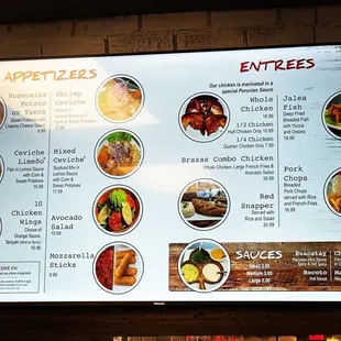 Menu board
