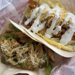 F1 Breakfast Taco (Chilaquiles!), Highland Taco