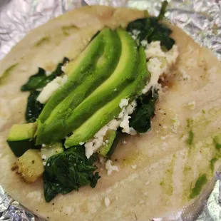 Veggie taco, no mushroom OR taste.