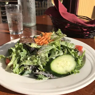 Mixed green salad w/creamy Italian dressing.