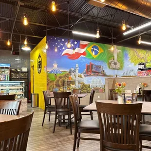 the interior of the restaurant
