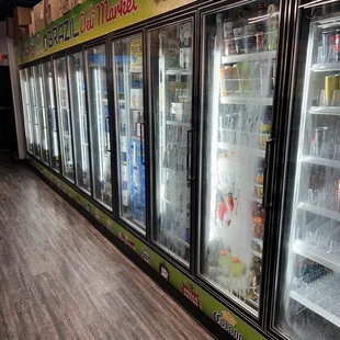 Frozen foods, meats, beer
