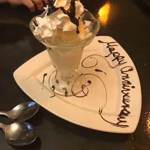 Anniversary dessert