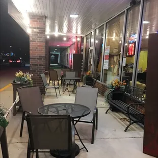 Outdoor seating available