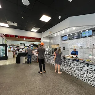 customers at the counter