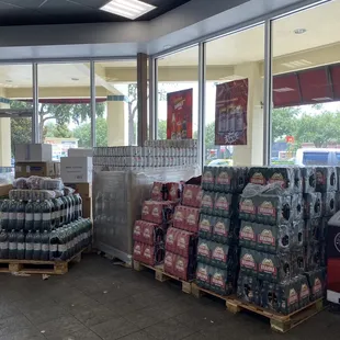boxes of food on pallets