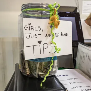 Tip jar