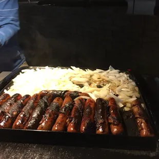 Great Hotdogs, $5 each, gets a 5-Star rating for us! Yum!