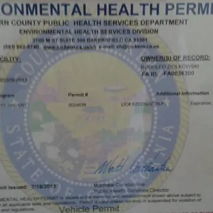 We are aproved by health Dep class A:))