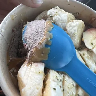 Protein powder bowl.