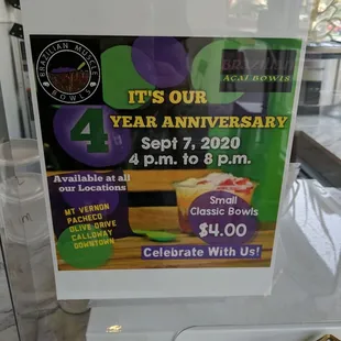 4th Anniversary coming up!